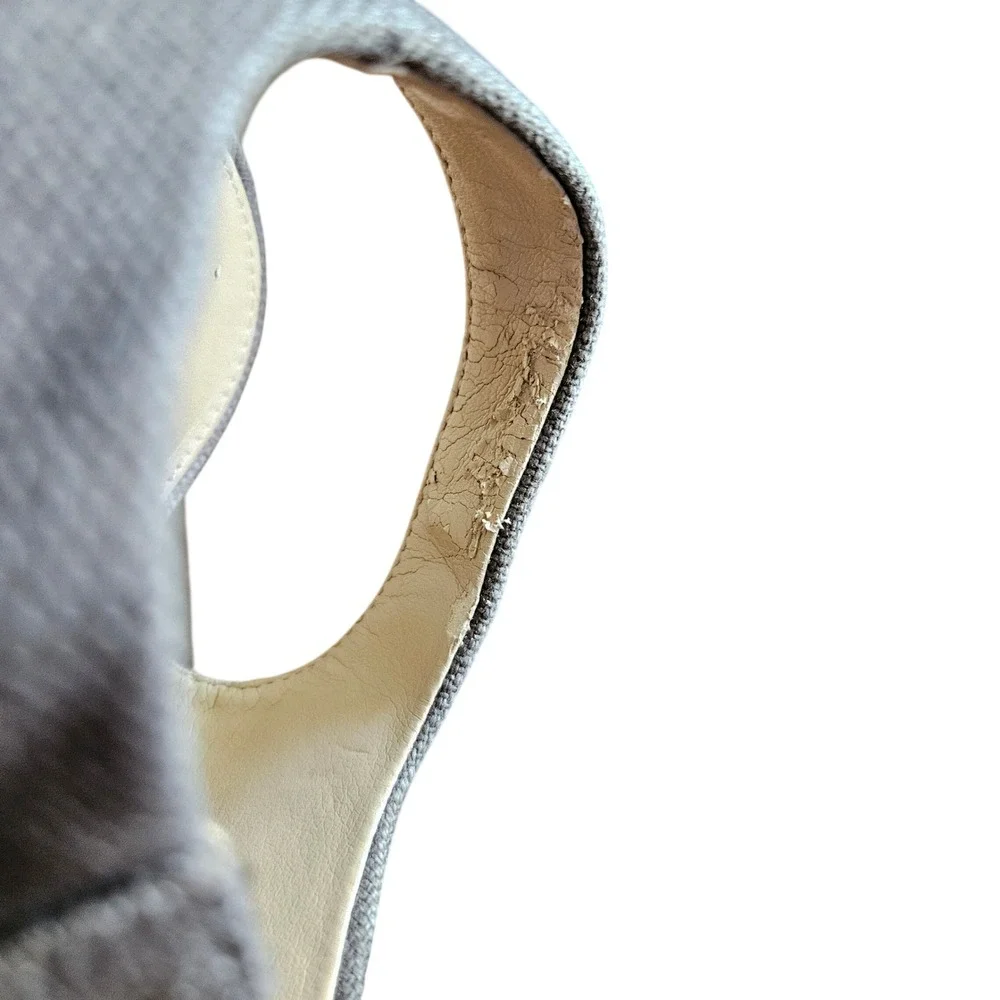 Michael Kors Womens Olive‎ Green Canvas Front Zip Espadrille Wedge Sandals 7